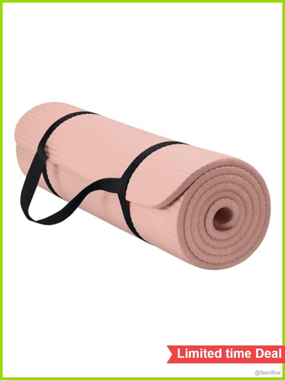 Gaiam Thick Yoga Mat Exercise Fitness Mat with Carrying Strap